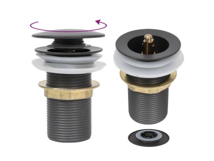 Odtok bez funkcie prepadu sivý 6,4x6,4x9,1 cm 149063