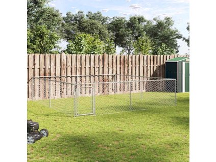 Vonkajšia voliéra pre psy, pozinkovaná oceľ 4x4x1 m 170820