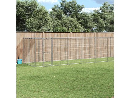 Vonkajšia voliéra pre psy so strechou pozinkovaná oceľ 16,94 m² 3082305