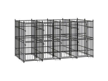 Vonkajší koterec pre psov oceľový 7,37 m² 3097939