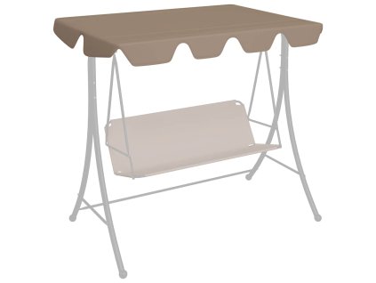 Náhradná strieška na hojdačku, sivohnedá 188/168x145/110 cm 312089