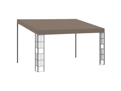 Nástenný altánok 4x3 m sivohnedý látkový 312261