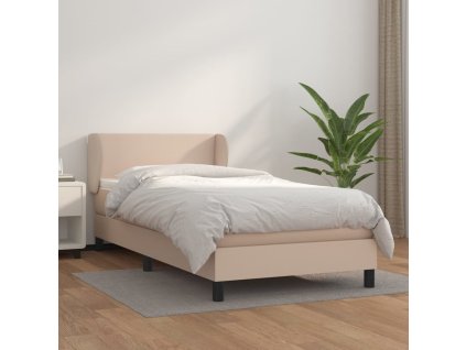 Boxspring posteľ s matracom kapučínová 80x200 cm umelá koža 3127162