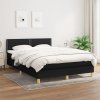 Posteľný rám boxspring s matracom čierny 140x200 cm látka 3140539