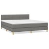 Boxspring posteľ s matracom tmavosivá 180x200 cm látka 3140634