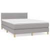 Boxspring posteľ s matracom bledosivá 140x200 cm látka 3140697