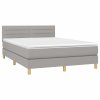 Boxspring posteľ s matracom bledosivá 140x200 cm látka 3140697
