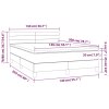 Boxspring posteľ s matracom bledosivá 140x200 cm látka 3140697