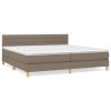 Boxspring posteľ s matracom sivohnedý 200x200 cm látka 3140725