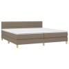 Boxspring posteľ s matracom sivohnedý 200x200 cm látka 3140725