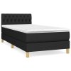 Boxspring posteľ s matracom čierna 100x200 cm látka 3140835