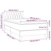 Boxspring posteľ s matracom čierna 100x200 cm látka 3140835