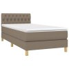Boxspring posteľ s matracom sivohnedý 100x200 cm látka 3140837