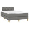 Boxspring posteľ s matracom tmavosivý 120x200 cm látka 3140842