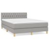 Boxspring posteľ s matracom bledosivý 140x190 cm látka 3140849