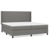 Boxspring posteľ s matracom tmavosivá 200x200 cm látka 3131298