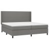 Boxspring posteľ s matracom tmavosivá 200x200 cm látka 3131298