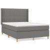 Boxspring posteľ s matracom tmavosivá 140x200 cm látka 3132154