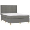 Boxspring posteľ s matracom tmavosivá 140x200 cm látka 3132154