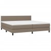 Boxspring posteľ s matracom sivohnedý 200x200 cm látka 3139925