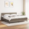 Boxspring posteľ s matracom sivohnedý 200x200 cm látka 3139925