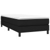 Posteľný rám boxspring s matracom čierny 90x200 cm látka 3144047