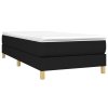 Posteľný rám boxspring s matracom čierny 90x190 cm látka 3144137
