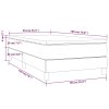 Posteľný rám boxspring s matracom čierny 90x190 cm látka 3144137
