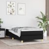 Posteľný rám boxspring s matracom čierny 90x190 cm látka 3144137