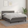 Boxspring posteľ s matracom sivá 140x200 cm umelá koža 3141129