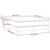 Posteľný rám boxspring s matracom čierny 140x200 cm látka 3144079