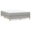 Boxspring posteľ s matracom bledosivá 140x200 cm látka 3144175