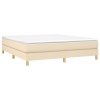 Posteľný rám boxspring s matracom krémový 180x200 cm látka 3144196