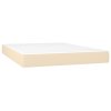 Posteľný rám boxspring s matracom krémový 140x200 cm látka 3128210