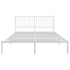 Kovový rám postele s čelom biely 160x200 cm 350934
