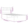 Kovový rám postele s čelom biely 90x200 cm 372221
