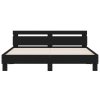 Posteľný rám s čelom čierny 160x200 cm kompozitné drevo 3207407