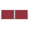 Zaťahovacia bočná markíza, červená 100x1000 cm 48477