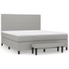 Boxspring posteľ s matracom bledosivý 180x200 cm látka 3136453