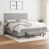 Boxspring posteľ s matracom bledosivý 180x200 cm látka 3136453