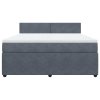 Posteľný rám boxspring s matracom tmavosivý 180x200 cm zamat 3287801