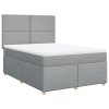 Boxspring posteľ s matracom bledosivý 140x190 cm látka 3291268