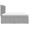 Boxspring posteľ s matracom bledosivá 180x200 cm látka 3291747