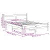 Posteľ bez matraca 140x200 cm masívna borovica 855591