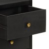 Komoda čierno-zlatá 110x30x75 cm mangovníkový masív 353912