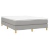 Boxspring posteľ s matracom bledosivý 140x190 cm látka 3144167