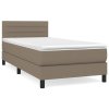 Boxspring posteľ s matracom sivohnedý 100x200 cm látka 3140117