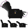 Zdvíhacie a sklápacie elektrické masážne kreslo, čierne, látka 3204634