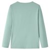 Detské tričko s dlhými rukávmi stredné mätové 92 14184
