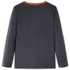 Detské tričko s dlhými rukávmi antracitové 92 13464